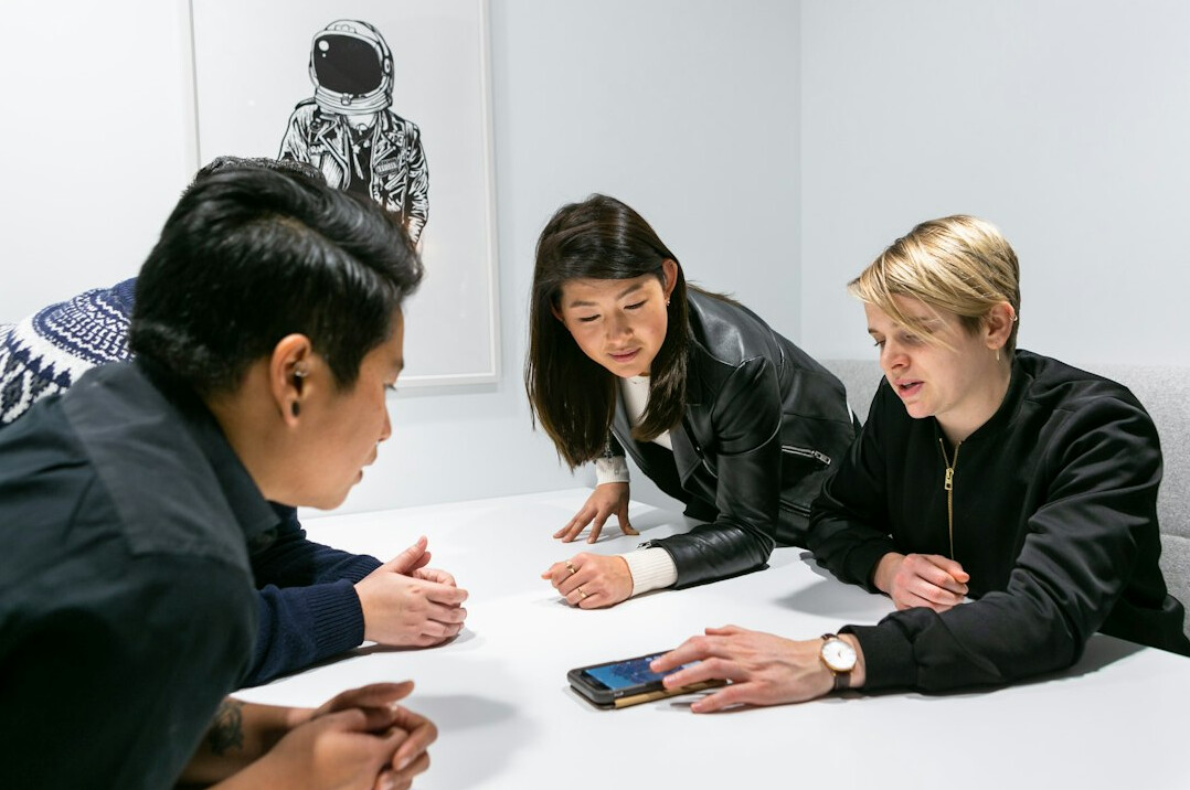 group of law students collaborating
