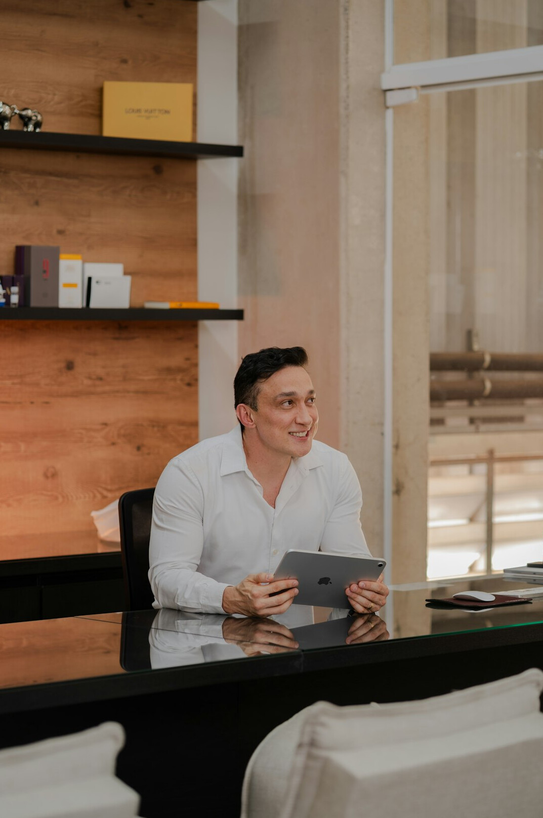 lawyer using tablet